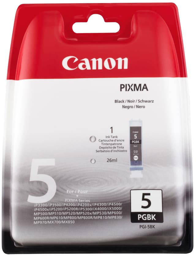 Canon blækpatron PGI5 Sort