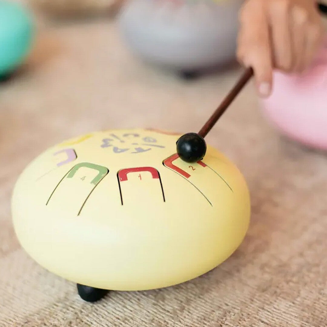 Tambu tongtrommel - mellow yellow - Ø15 cm
