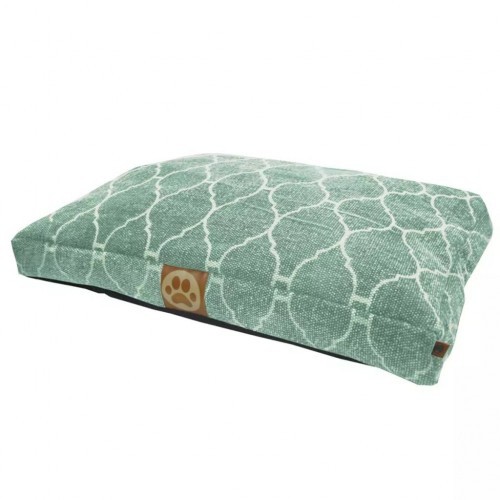 colchão para cachorro com estampa verde