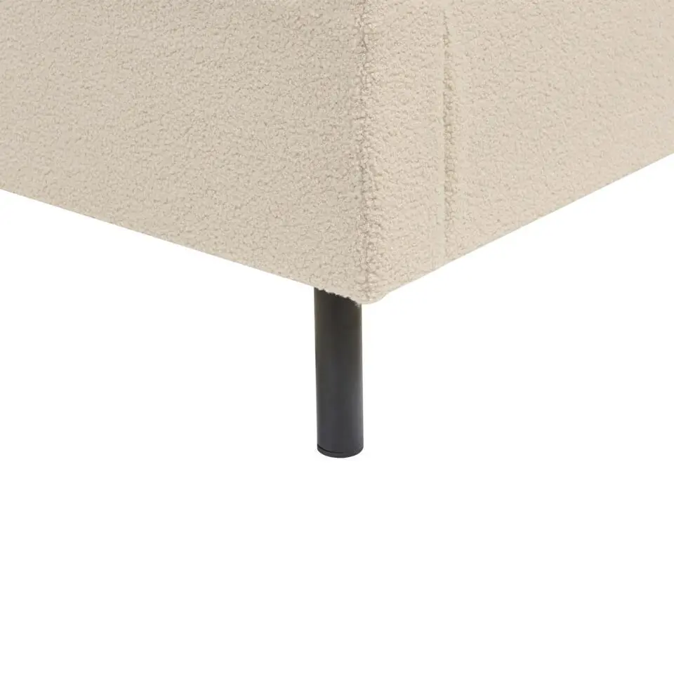 VILETTE - Tweepersoonsbed - Beige - 160 x 200 cm - Bouclé
