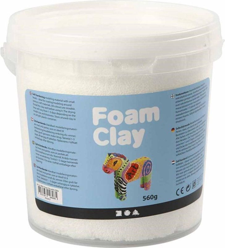 Foam Clay - Klei - Wit - 560 g - Zelfuithardend Modelleermateriaal