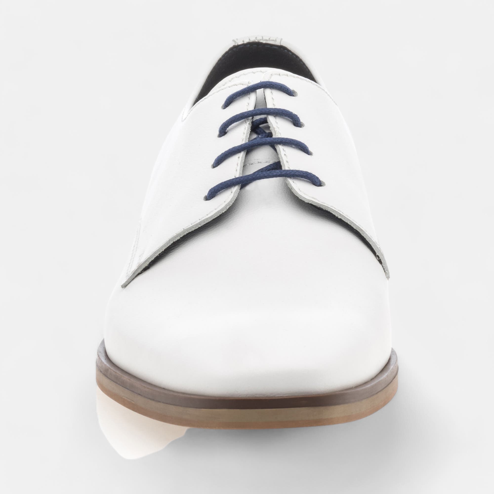 Derbies Homme en cuir blanc