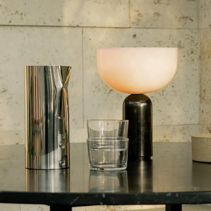 New Works - Kizu Portable LED Tischleuchte mit Akku, breccia pernice