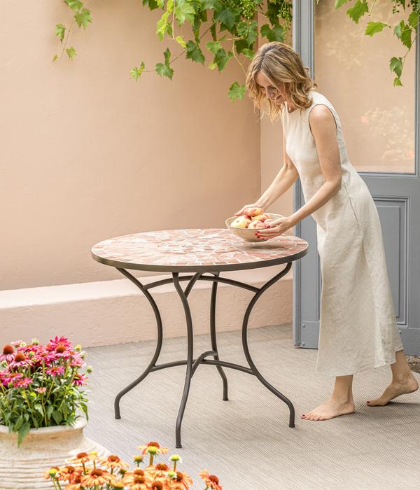 Dehner Mosaiktisch Chiara, terra-rosé