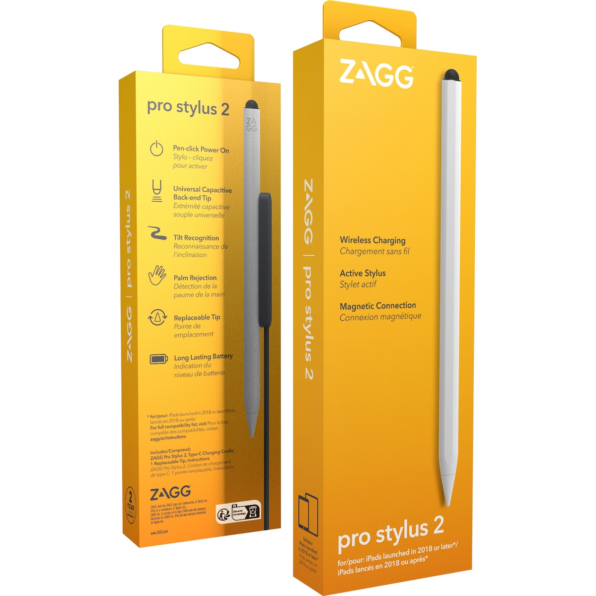 Zagg Pro Stylus 2 stylus for nettbrett (hvit)