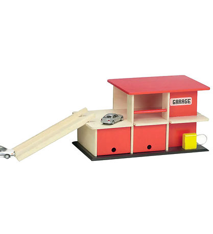 Krea Garage - Tr? - 43x24 cm - R?d/Natur