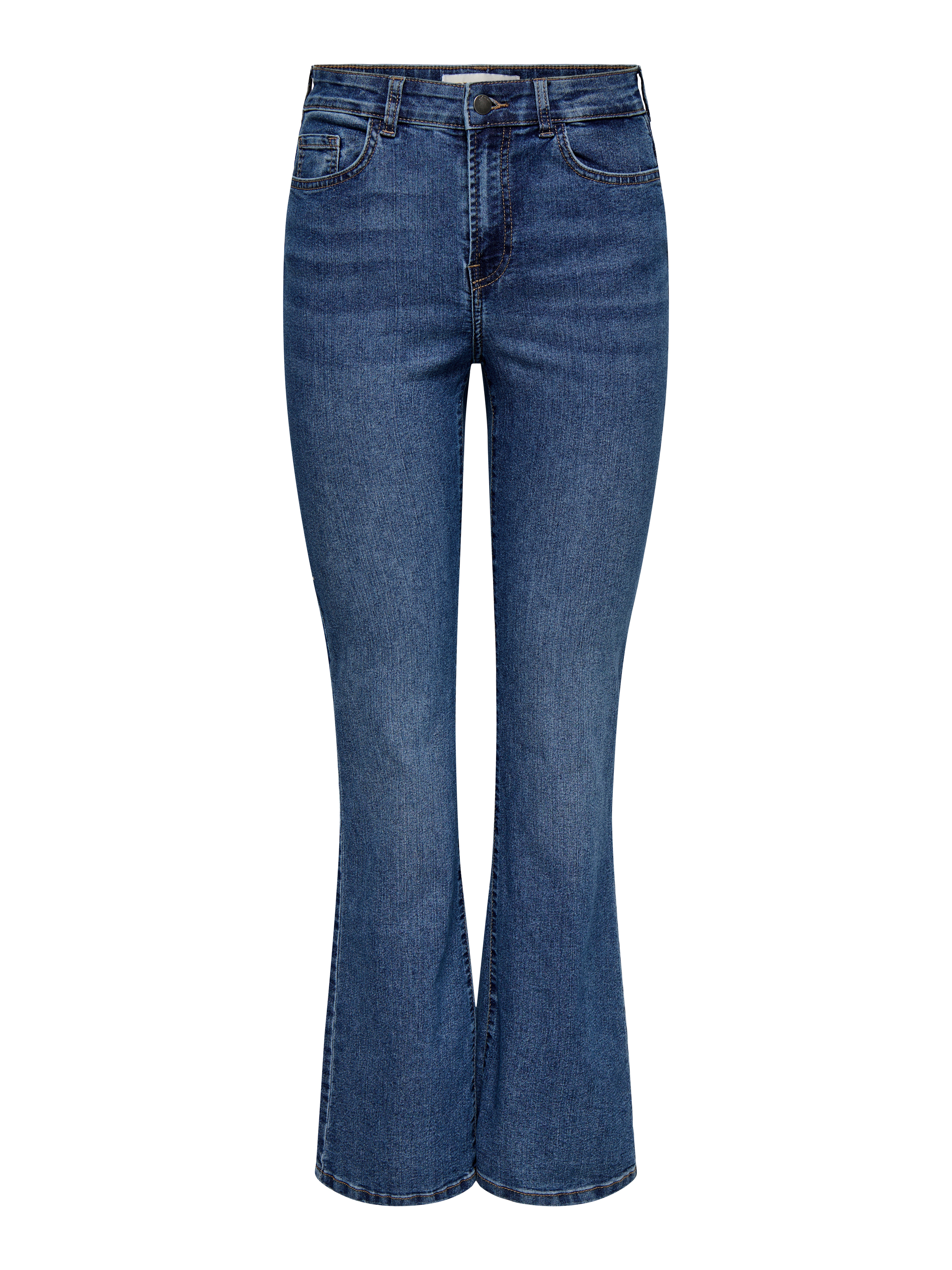 JDYMOON Hohe Taille Ausgestellt Jeans Medium Blue Denim