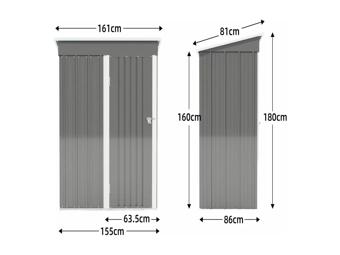 Tentes en métal, d155cm×h180cm, gris