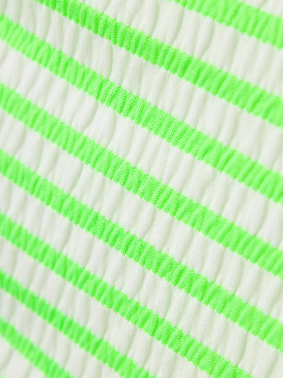NAME IT triangel bikini met ruches NKFZALEY neon groen/wit