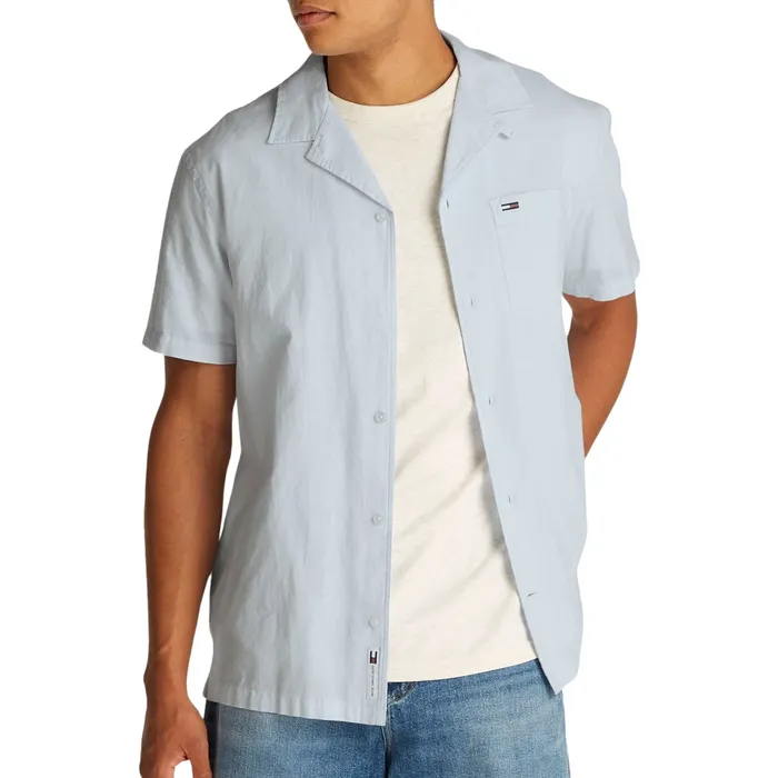 Tommy Hilfiger Regular Fit Linnen Blend SS Overhemd Heren