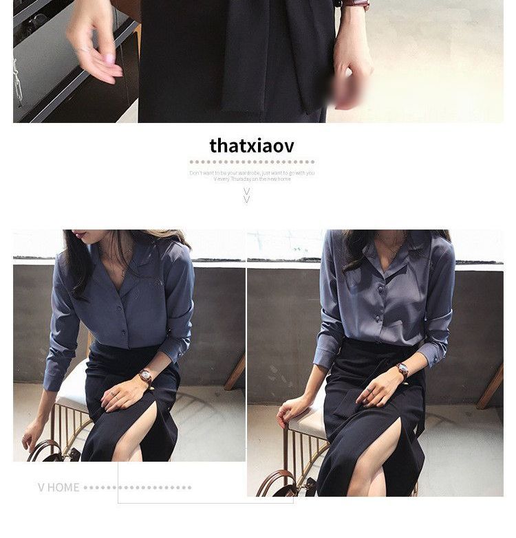 Bamela - Blouse met lange mouwen en kraag