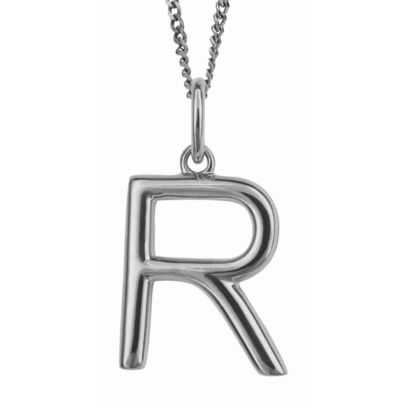 Collier lettre R en argent 925
