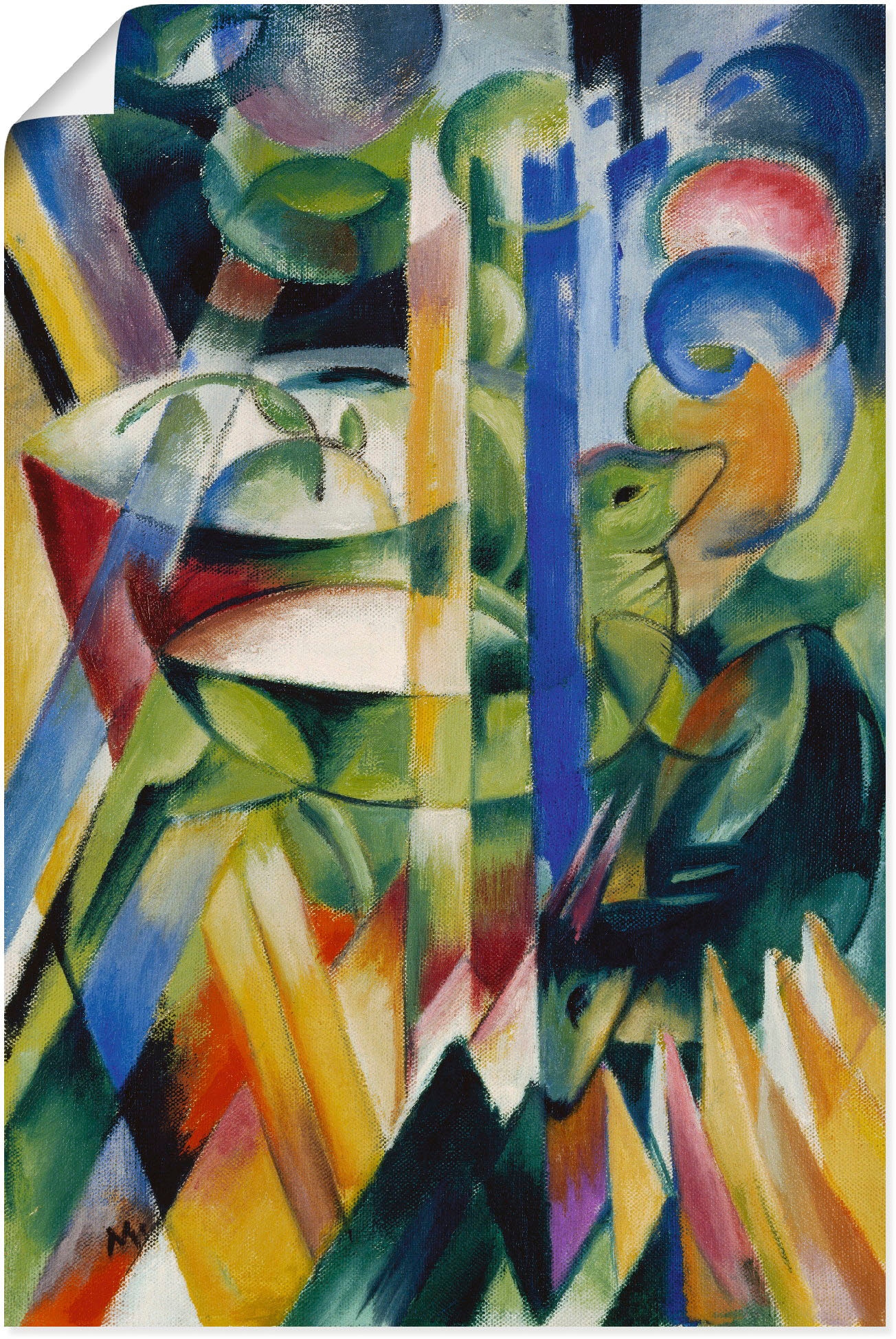 Artland Kunstdruck »Die kleinen Bergziegen. 1914.« Haustiere 1 Stk. tlg. als Alubild, Leinwandbild, Wandaufkleber oder Poster in versch. Grössen