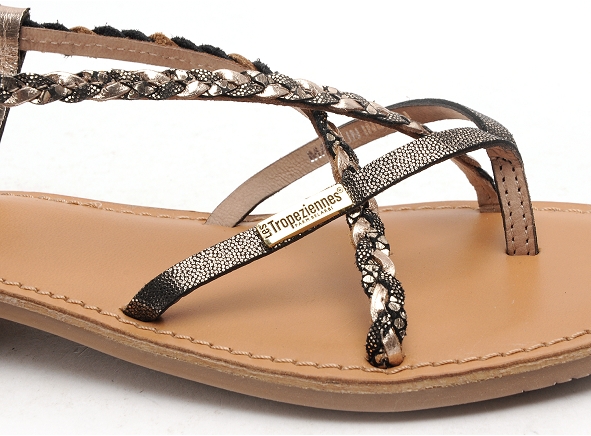 Les tropeziennes nu pieds plats femme monatres f noir