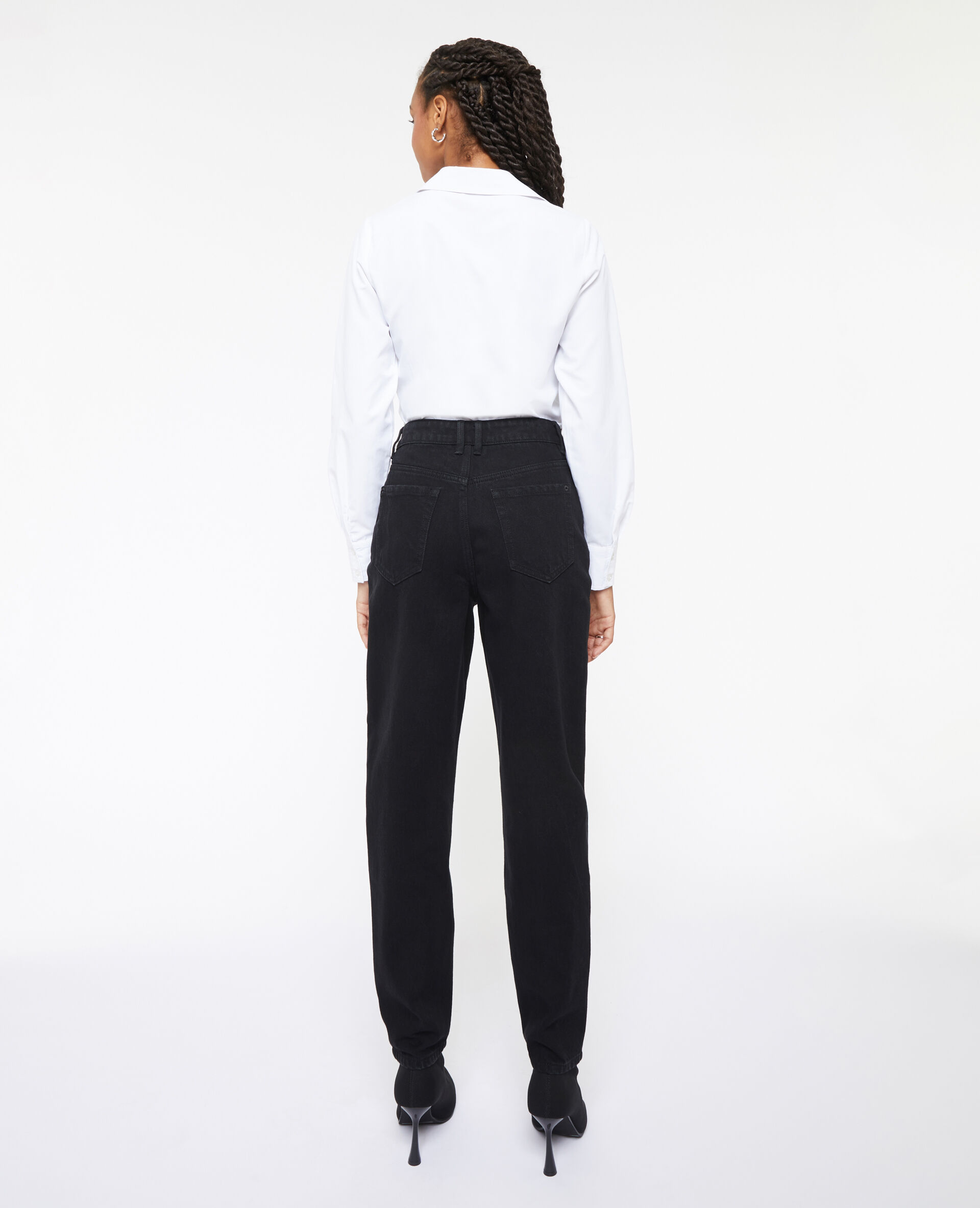 Jean mom taille haute - Noir