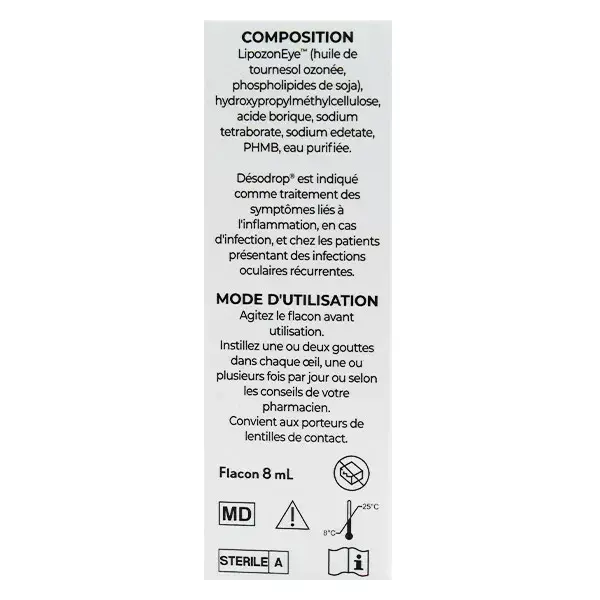Desodrop Solução Oftálmica Protetora e Lubrificante para Oftalmologia Bausch & Lomb 8ml
