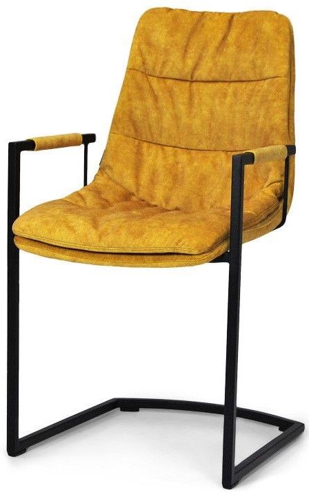 Eetkamer stoel velvet oker Knus B51 x D65 x H87 cm