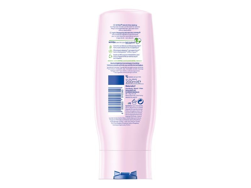 NIVEA Haarspülung Hairmilk Shine 200 g Conditioner bietet intensive Pflege und natürlichen Glanz, ohne das Haar zu beschweren