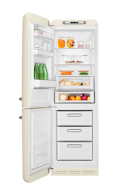 Réfrigérateur congélateur à poser ouverture gauche Smeg FAB32LCR5 234L / 97L crème