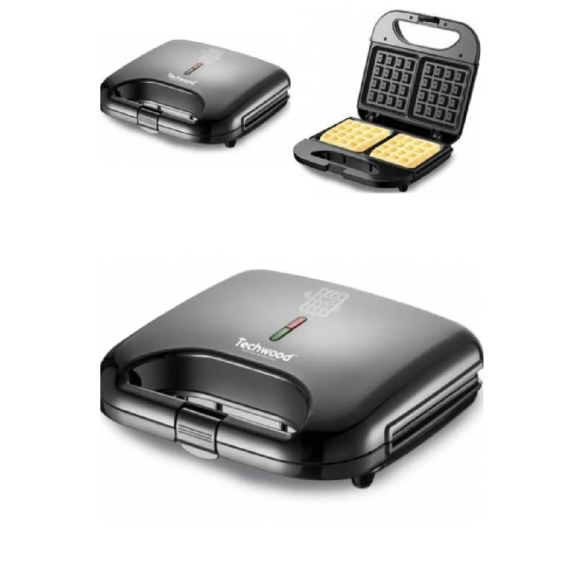 Techwood Gaufrier Électrique Noir 800W