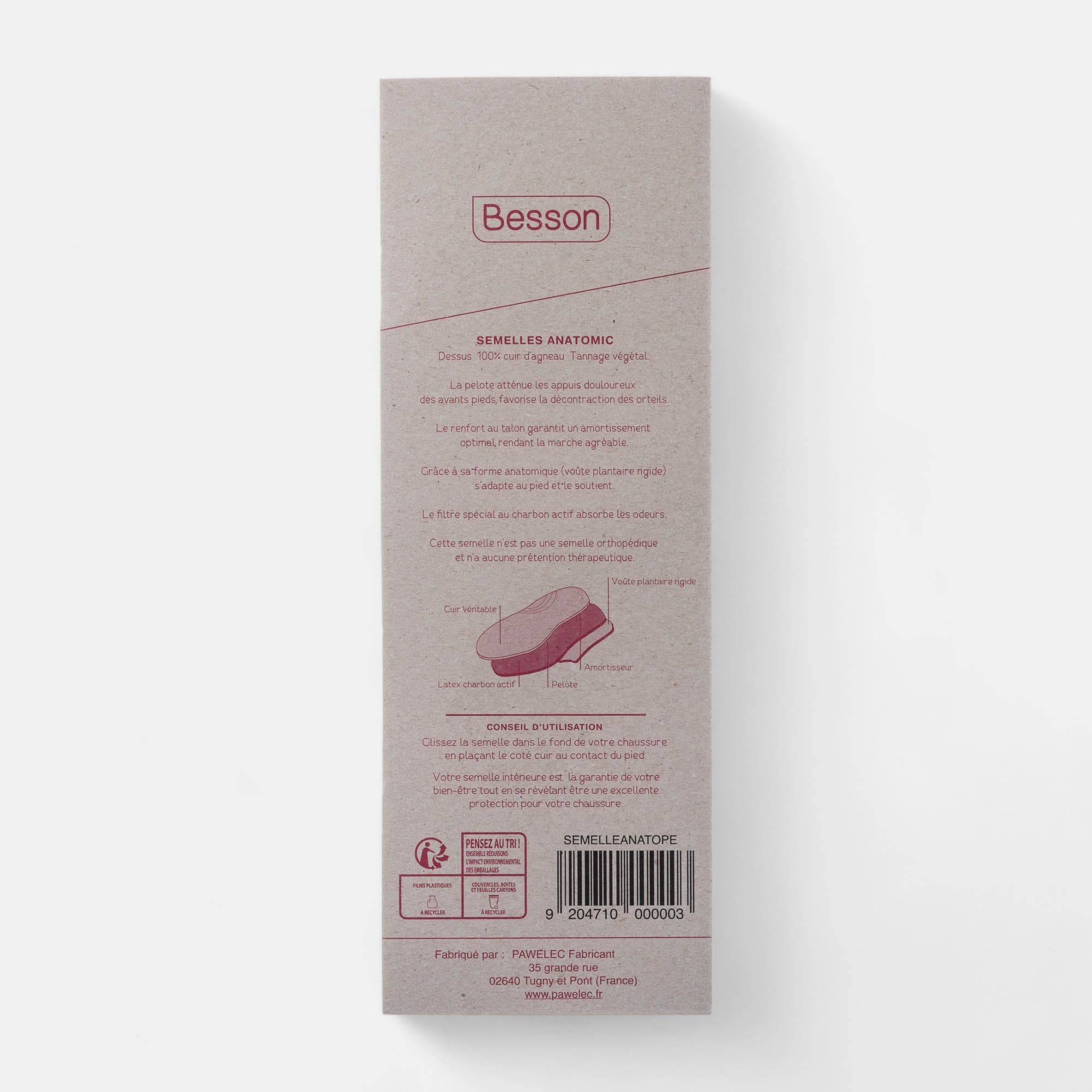 Semelles anatomic 35 36 sans coloris