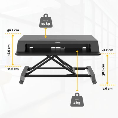Fellowes Lotus LT - Station de travail assis-debout - noir