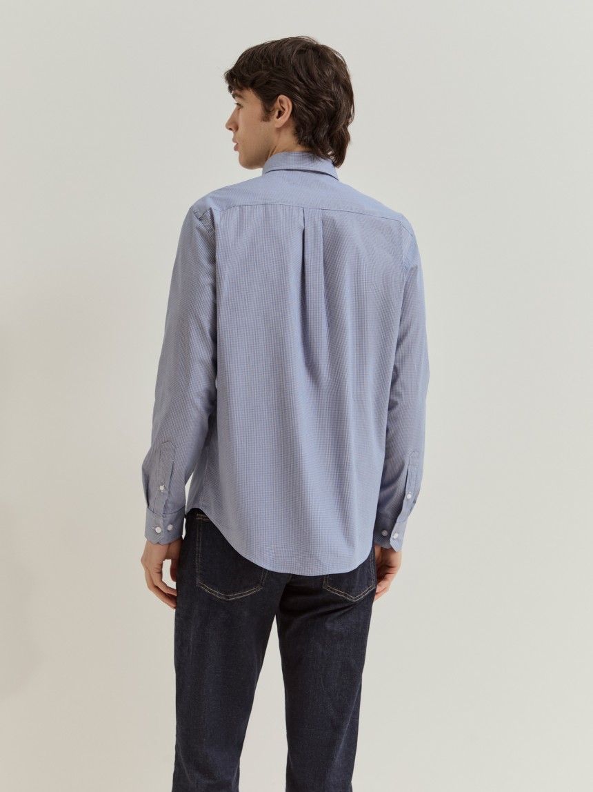 Camisa regular fit com micropadrão