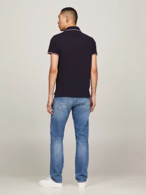Polo Slim Fit com Detalhes em T da Coleção 1985