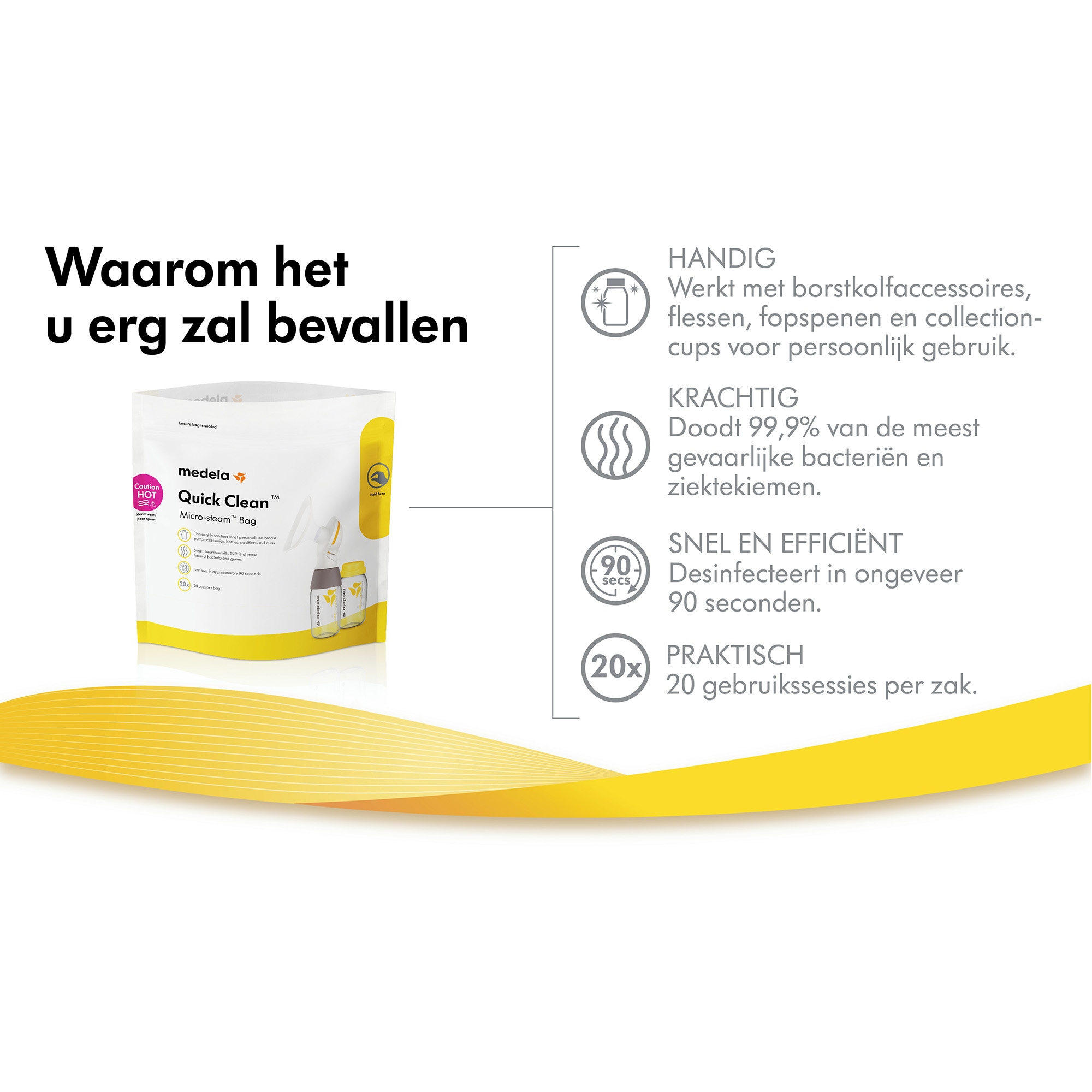 Medela QuickClean magnetronzakken
