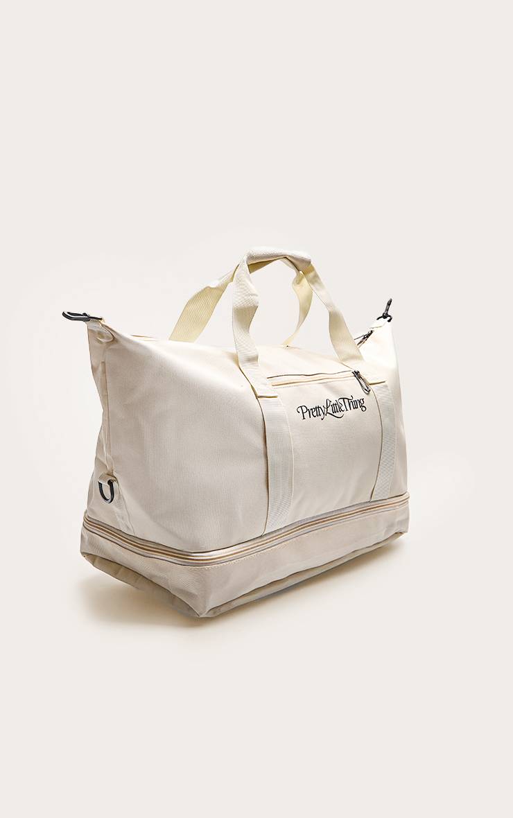 Beige Sac De Voyage Polochon Crème Prettylittlething