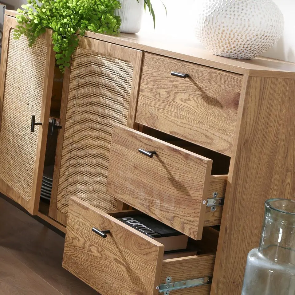 CALICOSY - Dressoir JAYA - Licht hout - 80x120x40 cm