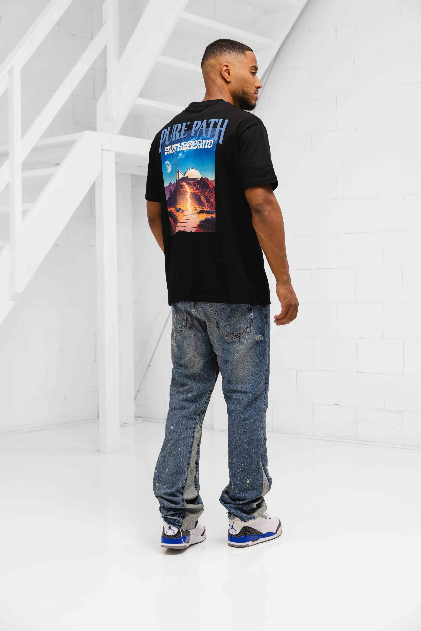 Pure Path Sutherland Observatory T-Shirt Heren Zwart