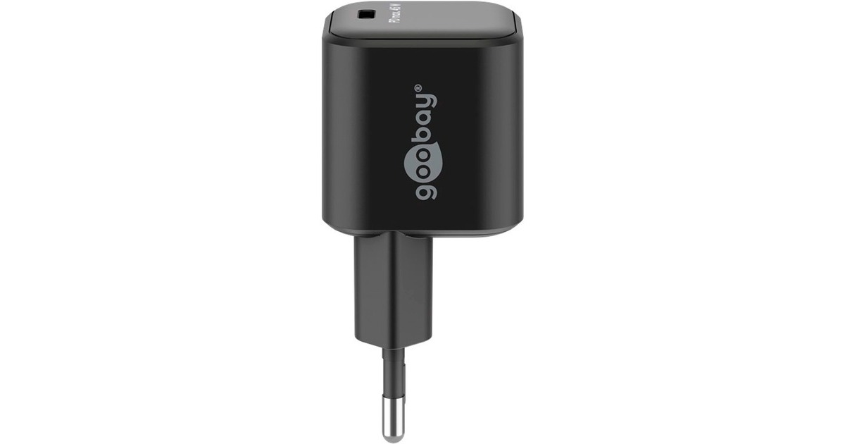 goobayUSB-C PD GaN snellader Nano (45 W)   (Zwart, 1x USB-C, Power Delivery 3.0)