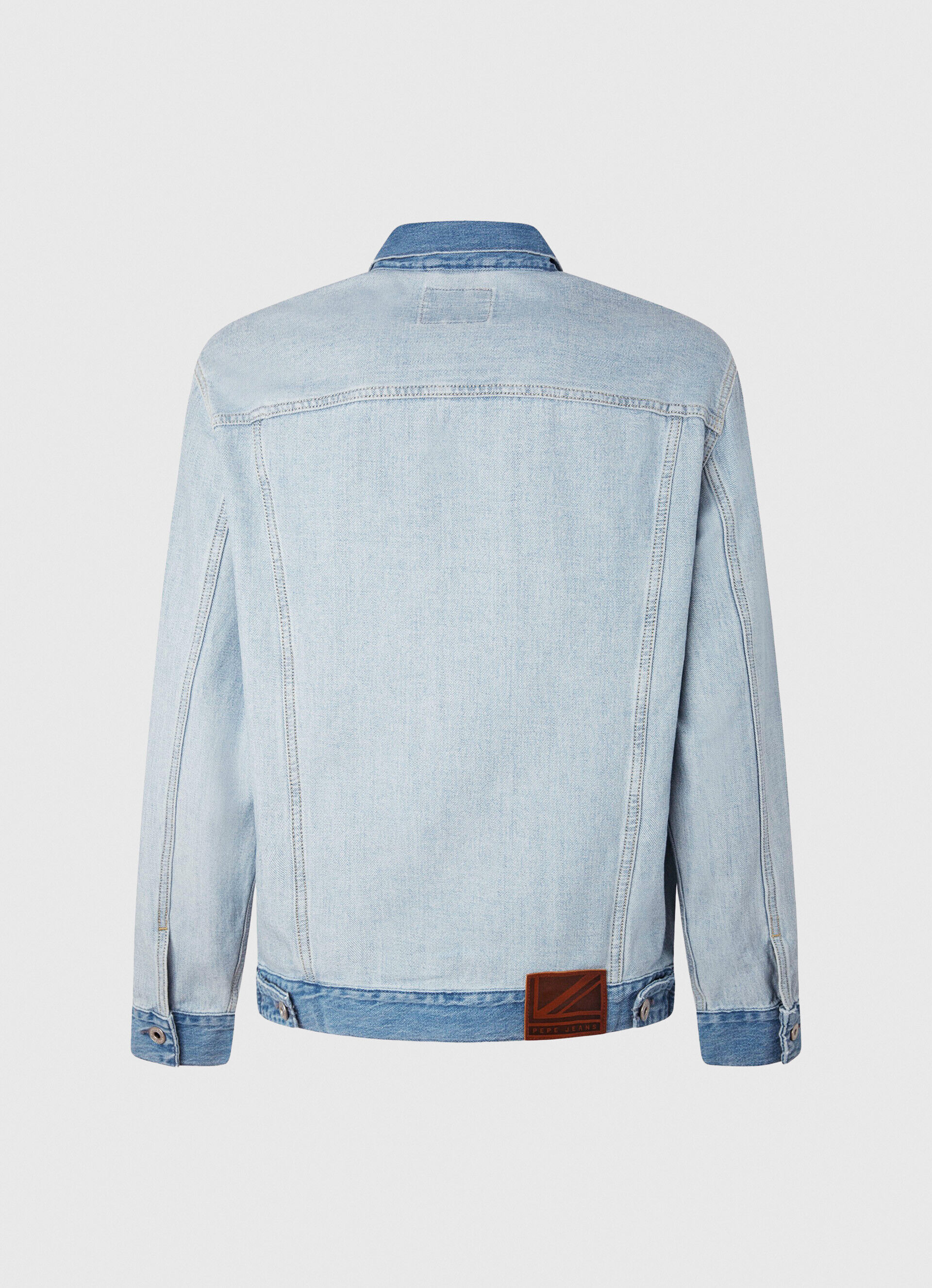 Jaqueta jeans com efeito 