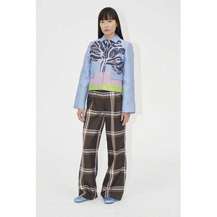 Stine Goya Boxy Straight Jacket, 2269 Woven Jacquard Tree