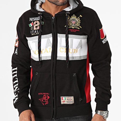 Sweat Zippé Capuche Noir
