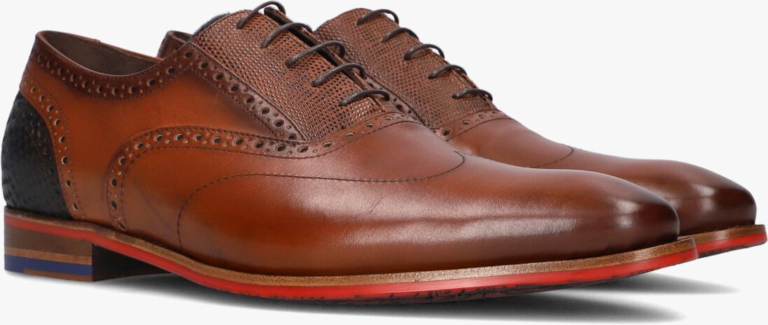 FLORIS VAN BOMMEL cognac floris van bommel nette schoenen sfm-30229