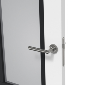 Arne & Bodil binnendeur ABD507 rook glas - wit afgelakt - glaslat diep zwart