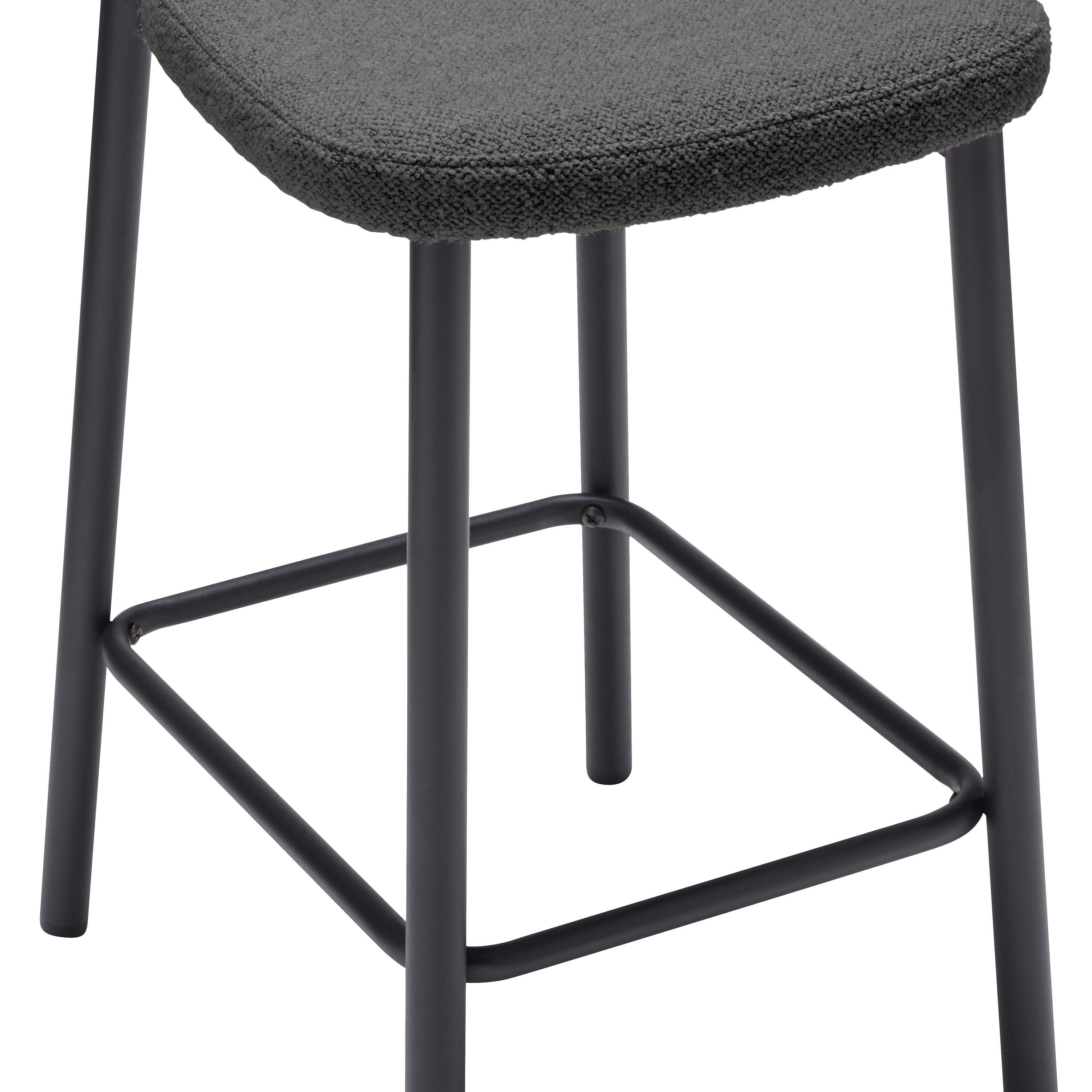 NIVES Barhocker - Anthrazit / B: 42.0 cm x T: 50.5 cm x H: 93.0 cm