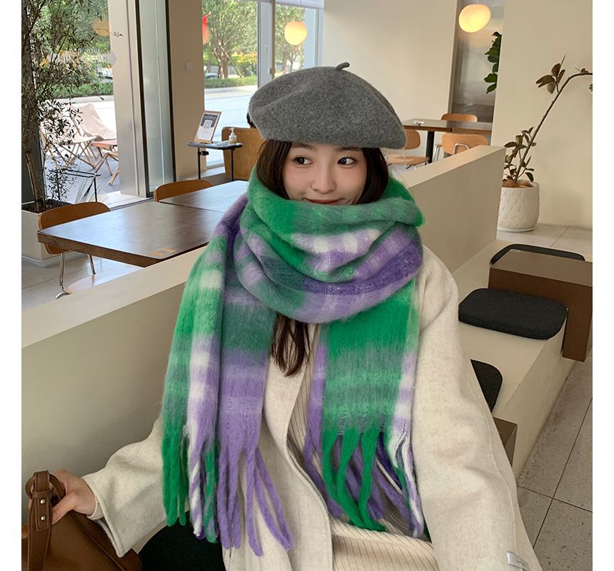 Combon - Sherpa Fleece geruite sjaal