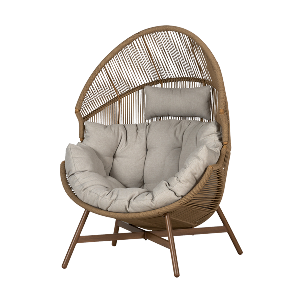 Rattan tuin loungestoel Ayla Beige