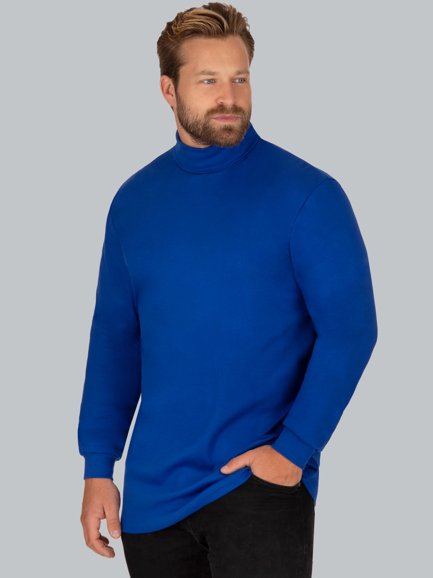 Langarm Ski/Sportrollkragenpullover Royal