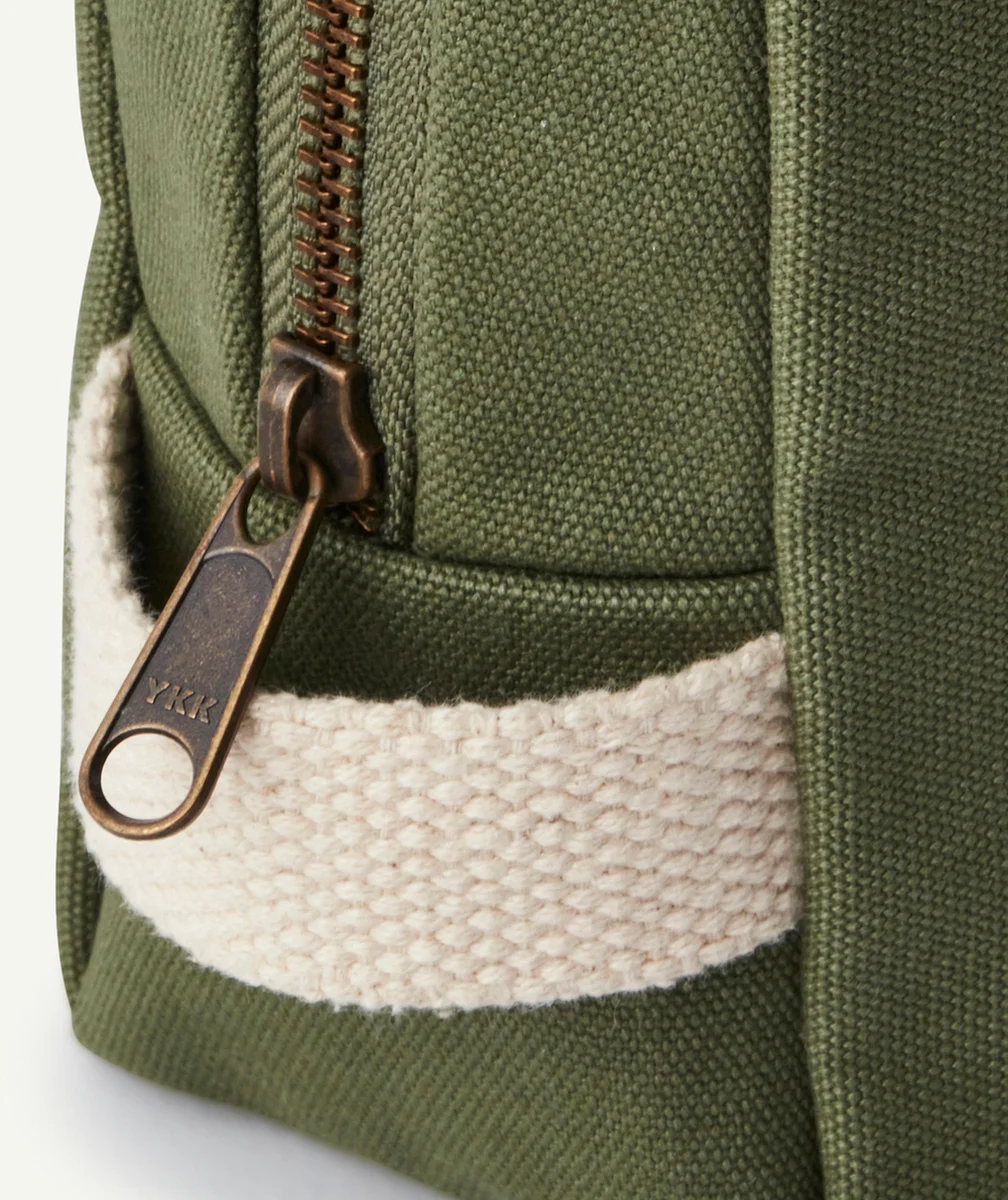 HINDBAGTROUSSE DE TOILETTE LEON EN COTON BIO VERT OLIVE