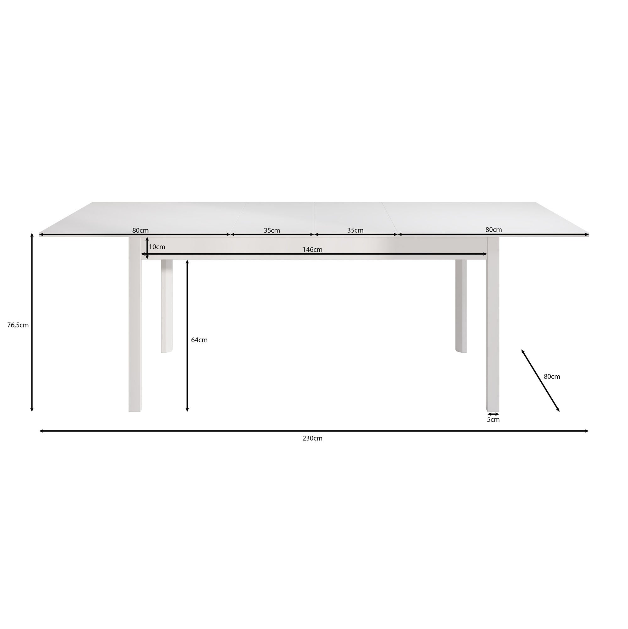 Steve - Eetkamertafel - Eiken - 160x80x77 cm