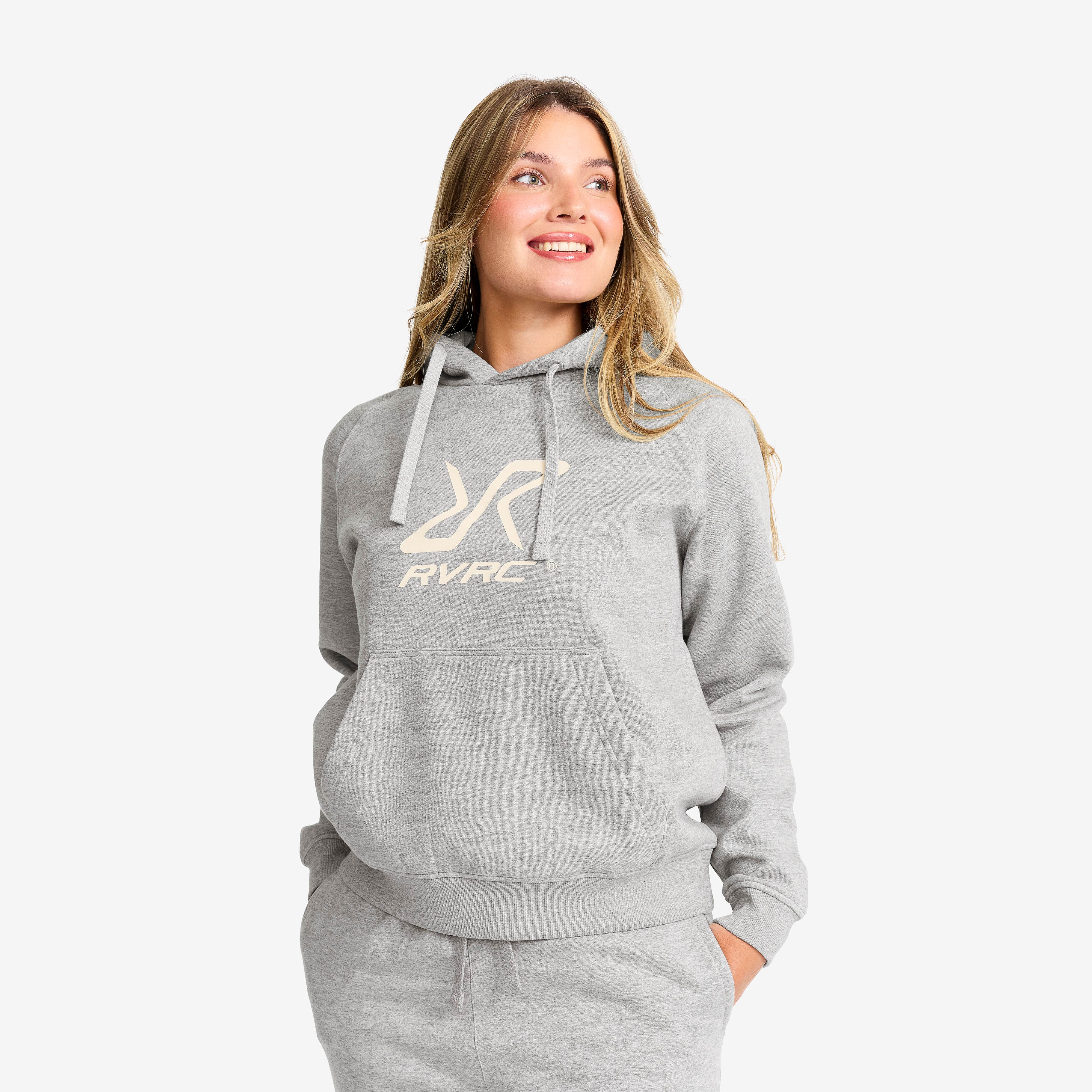 RVRC Hoodie Dame Grey Melange/Oatmeal