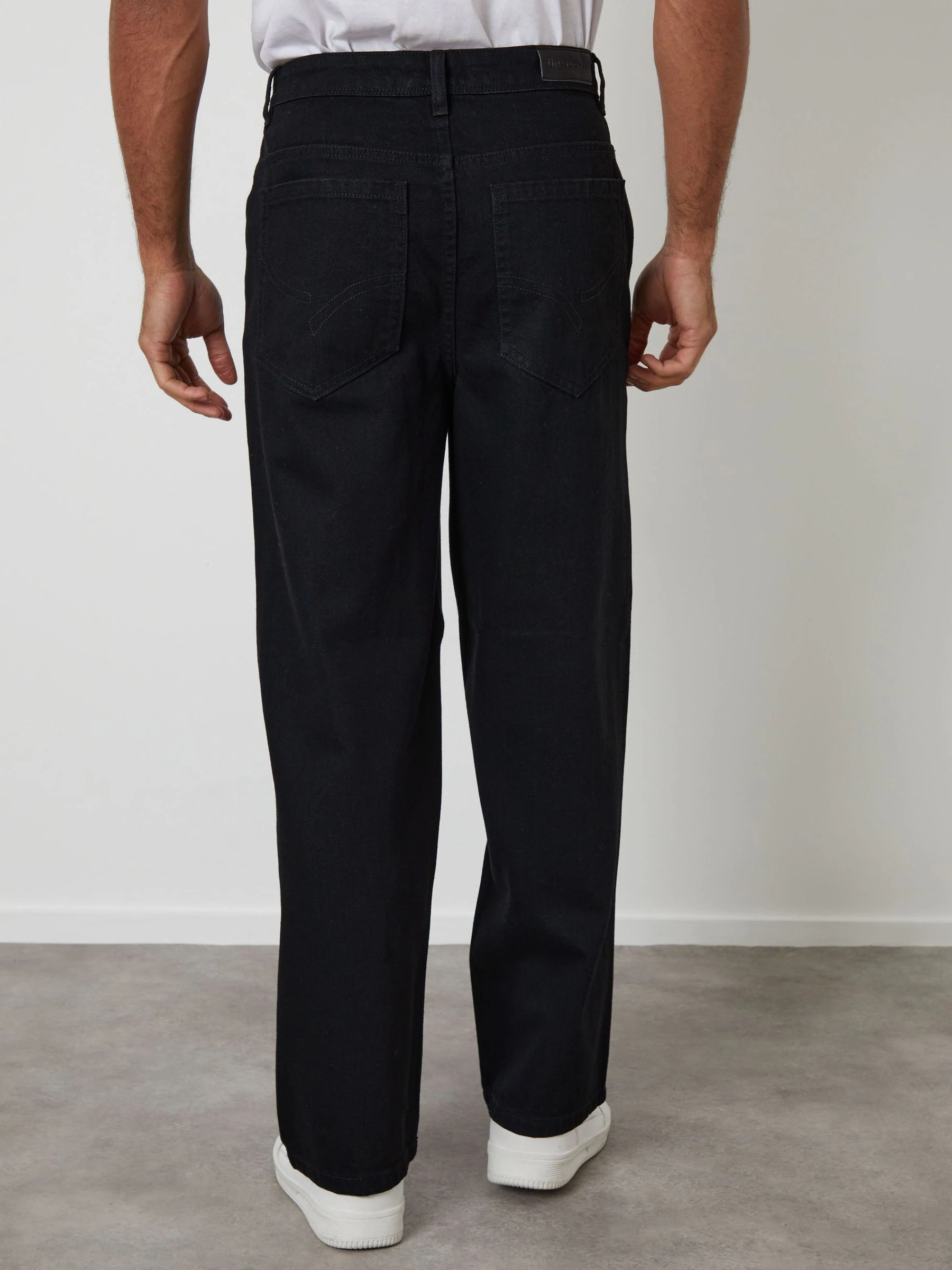 Zwart - Threadbare Baggy Fit Jeans