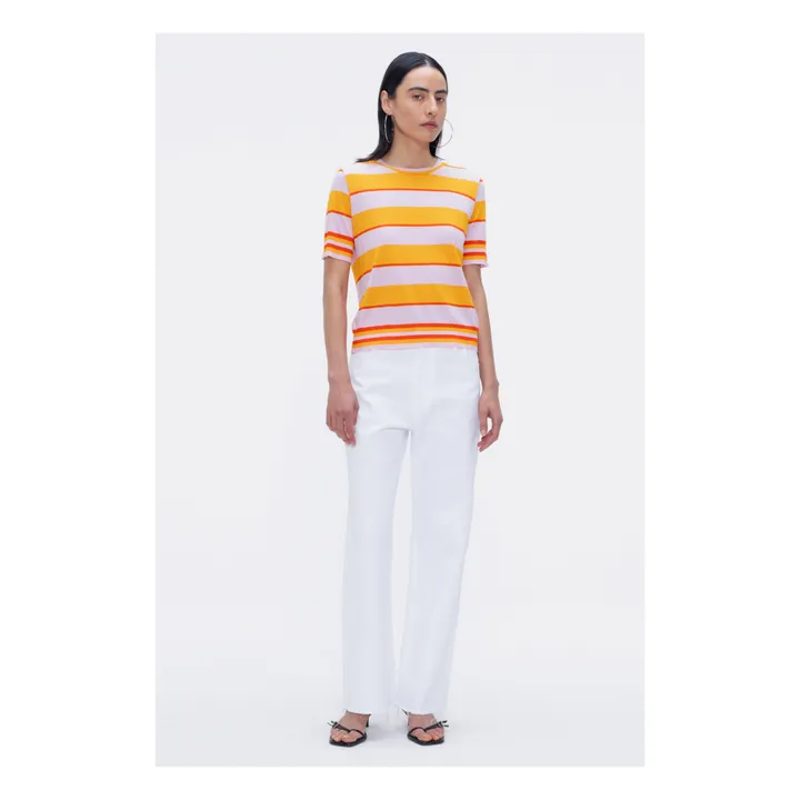 Our Sister T-shirt Vitex Rayures | Orange