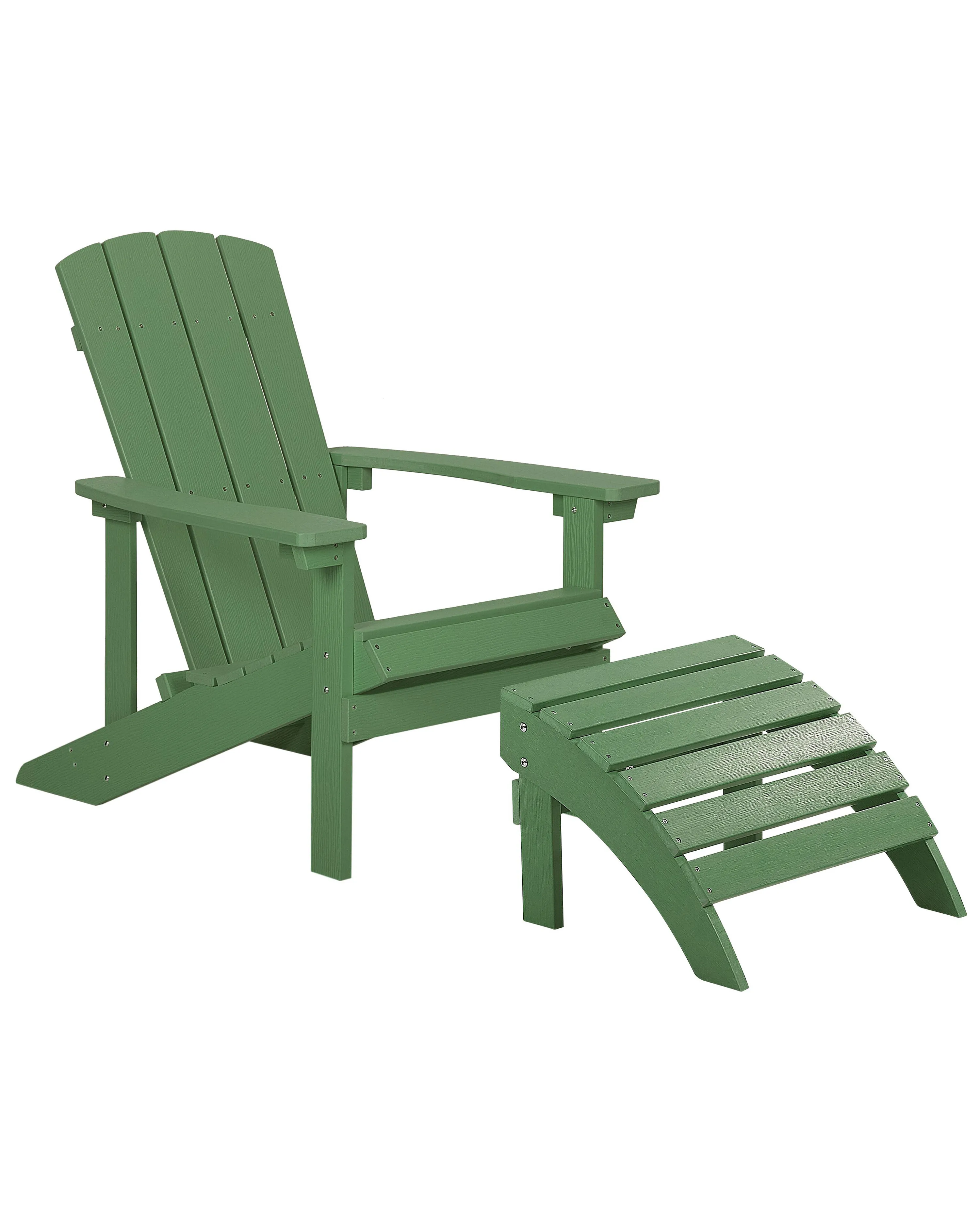 Tuinstoel ADIRONDACK met voetenbank Groen