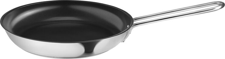 Eva Trio Stainless Steel Stegepande 24 cm keramisk Slip-Let® belægnin Polished steel