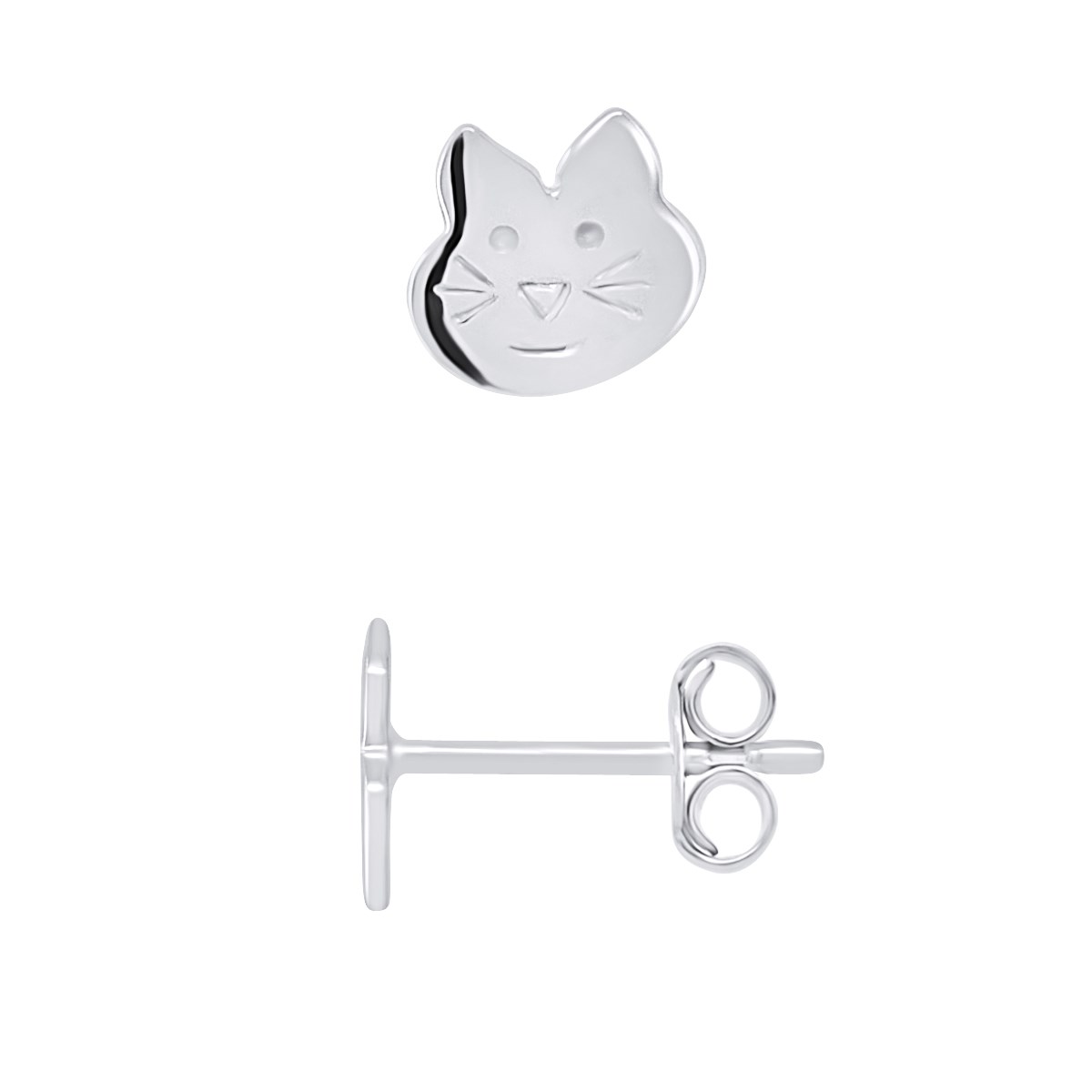 Boucles d'Oreilles CHAT - Argent 925